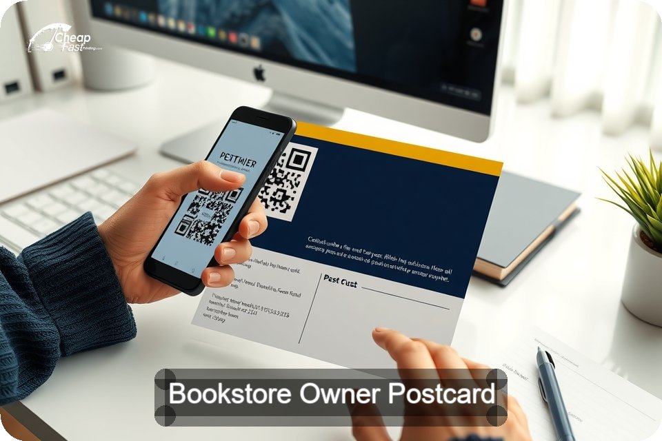 Bookstore Owner Postcard Sample 01 · 6" x 9" design sample