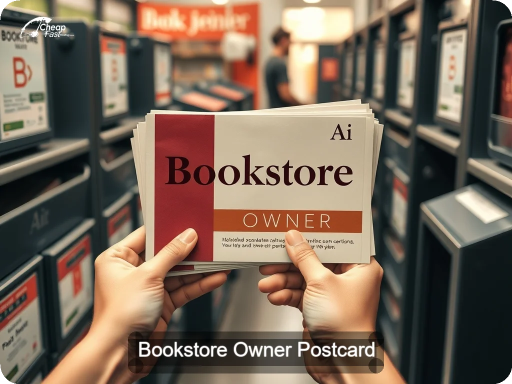 Bookstore Owner Postcard Sample 07 · 6.5" x 9" design sample