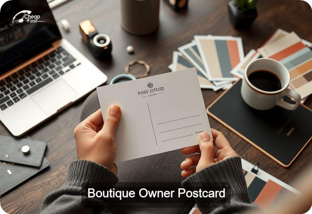 Boutique Owner Postcard Sample 07 · 4" x 6" design sample
