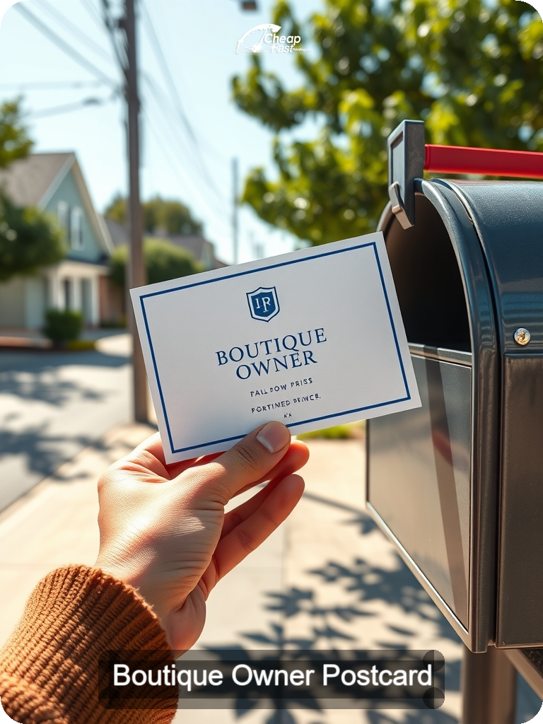 Boutique Owner Postcard Sample 08 · 5" x 7" design sample