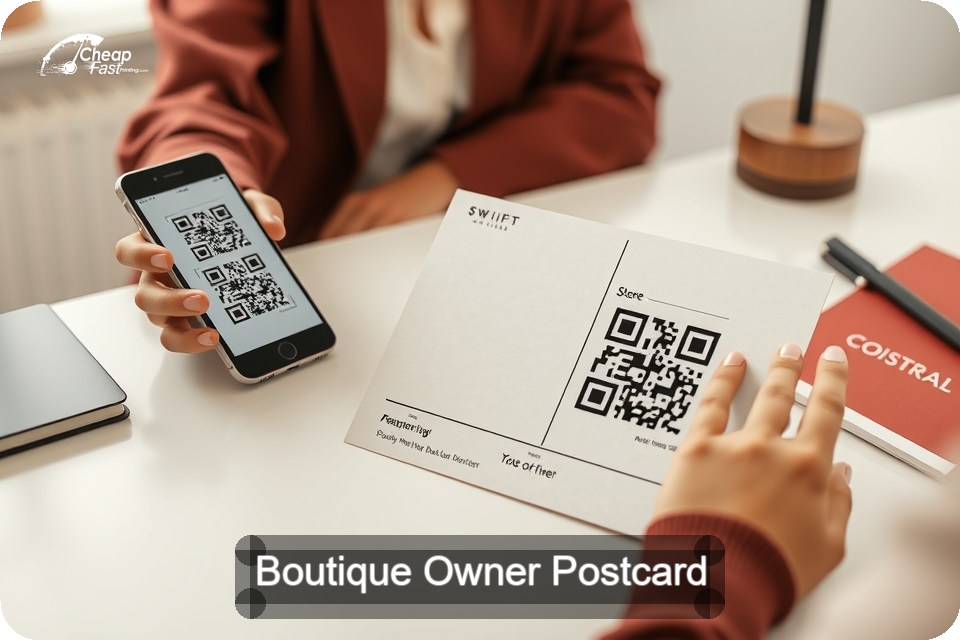 Boutique Owner Postcard Sample 09 · 6" x 9" design sample