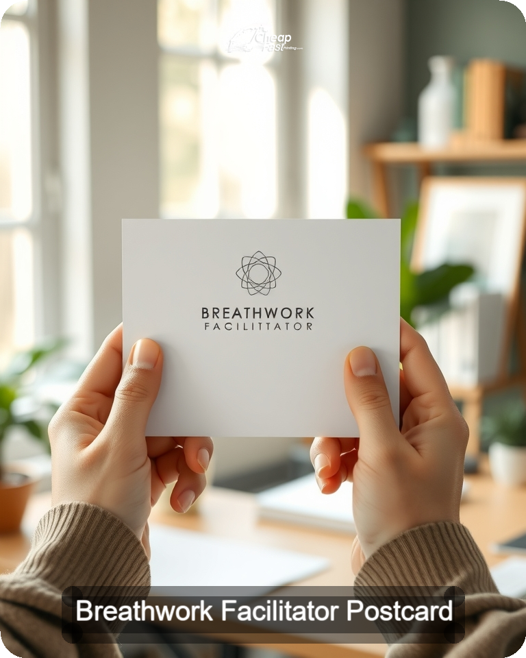 Breathwork Facilitator Postcard Sample 01 · 4.25" x 5.5" design sample
