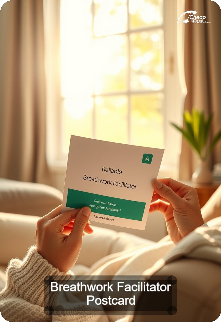 Breathwork Facilitator Postcard Sample 03 · 4.5" x 6.5" design sample