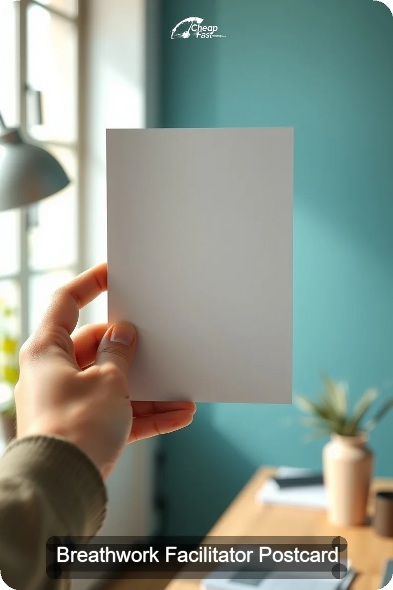 Breathwork Facilitator Postcard Sample 05 · 4.5" x 11" design sample