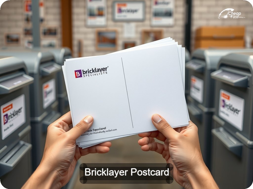 Bricklayer Postcard Sample 03 · 6.5" x 9" design sample