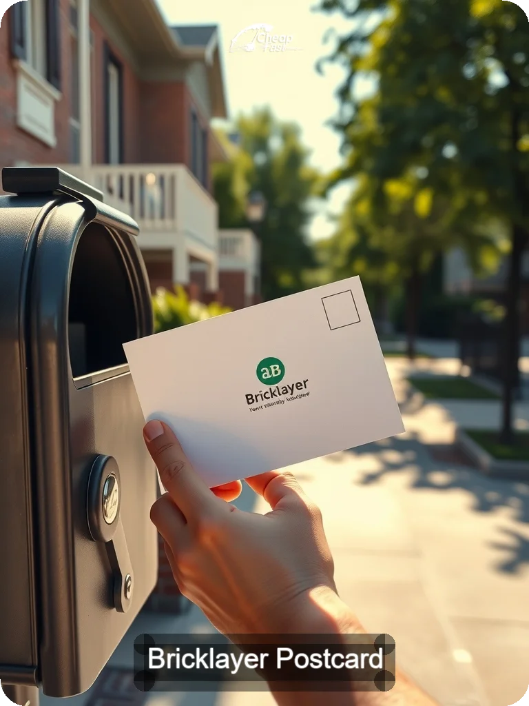 Bricklayer Postcard Sample 06 · 5" x 7" design sample