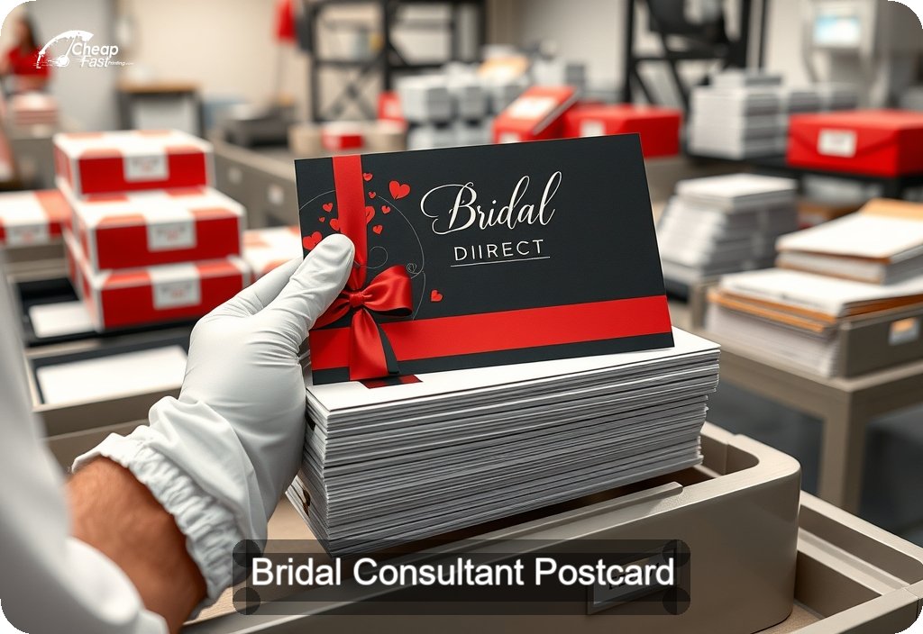 Bridal Consultant Postcard Sample 05 · 6" x 11" design sample