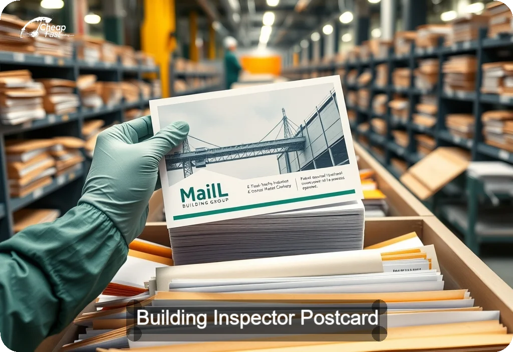 Building Inspector Postcard Sample 09 · 6" x 11" design sample
