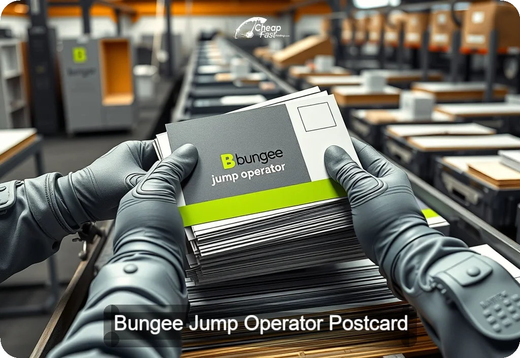 Bungee Jump Operator Postcard Sample 07 · 6" x 11" design sample