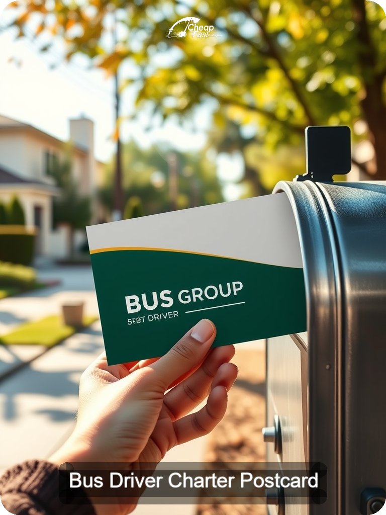 Bus Driver Charter Postcard Sample 01 · 5" x 7" design sample