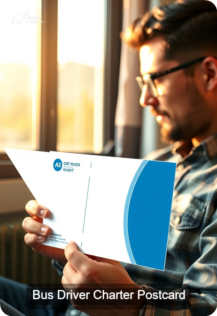 Bus Driver Charter Postcard Sample 07 · 4.5" x 6.5" design sample