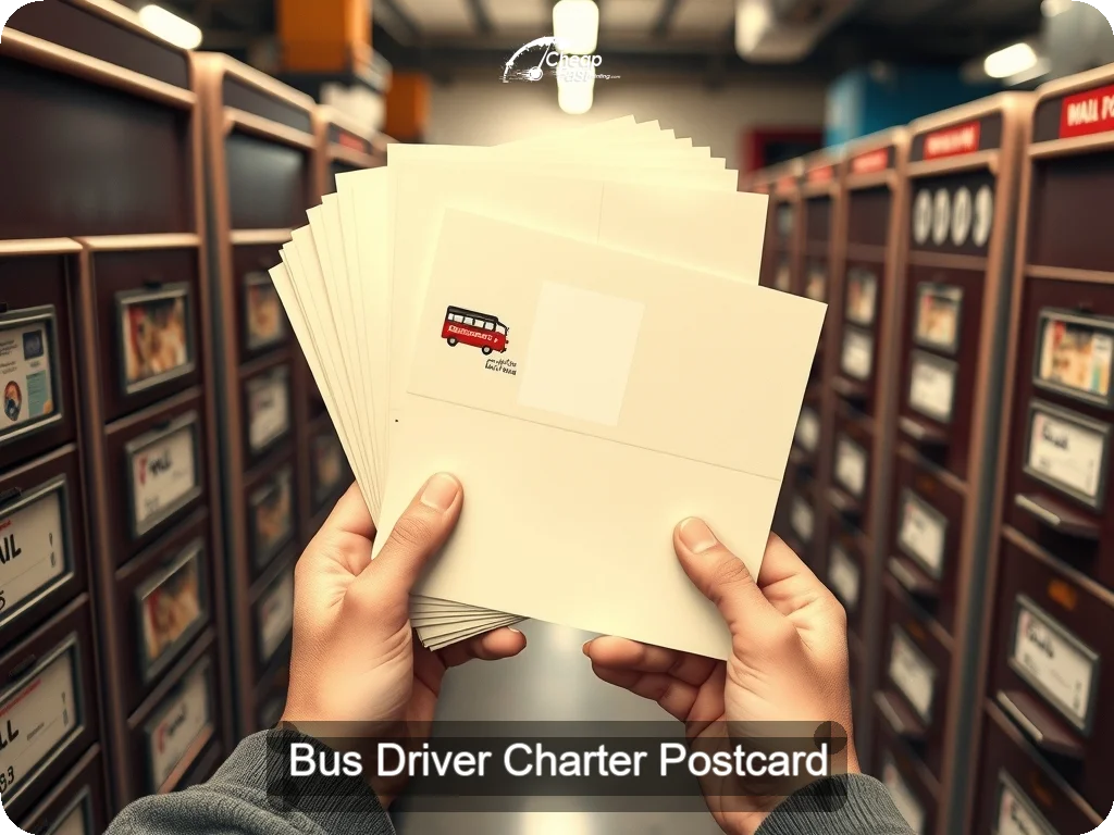 Bus Driver Charter Postcard Sample 08 · 6.5" x 9" design sample