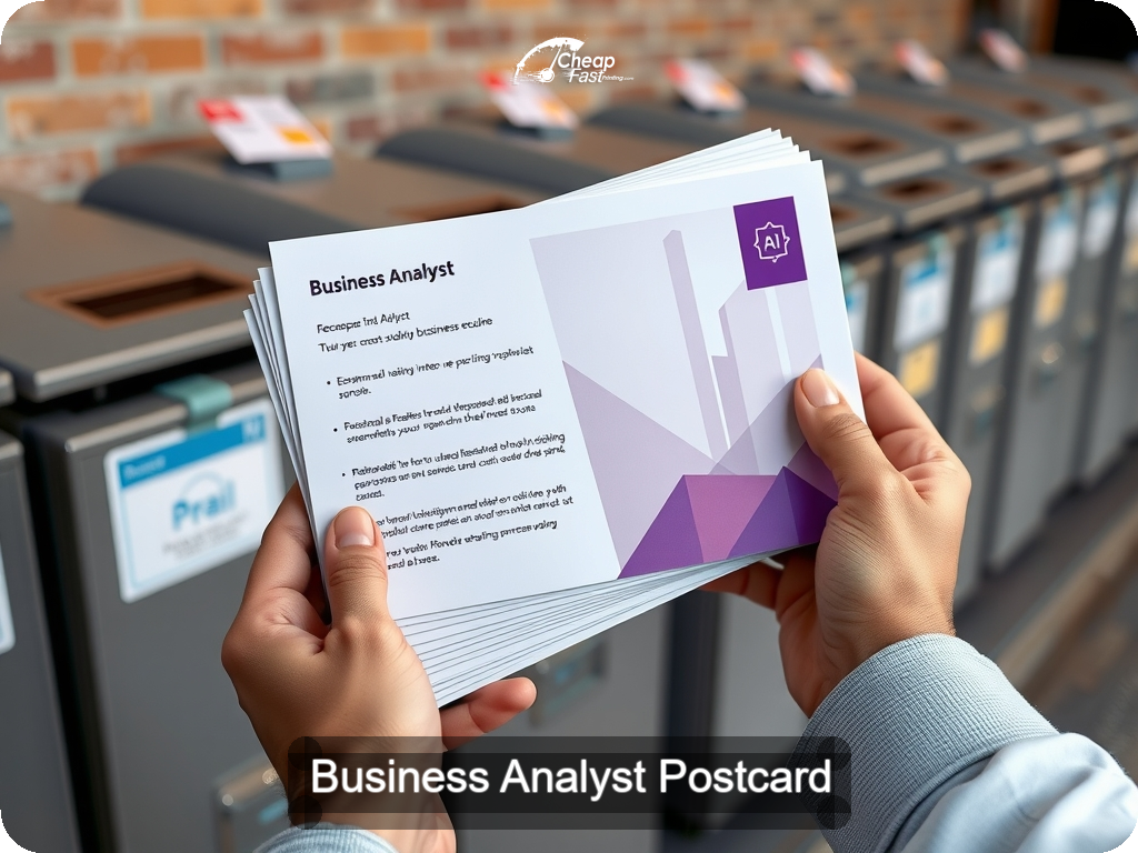 Business Analyst Postcard Sample 01 · 6.5" x 9" design sample