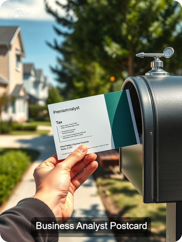 Business Analyst Postcard Sample 04 · 5" x 7" design sample