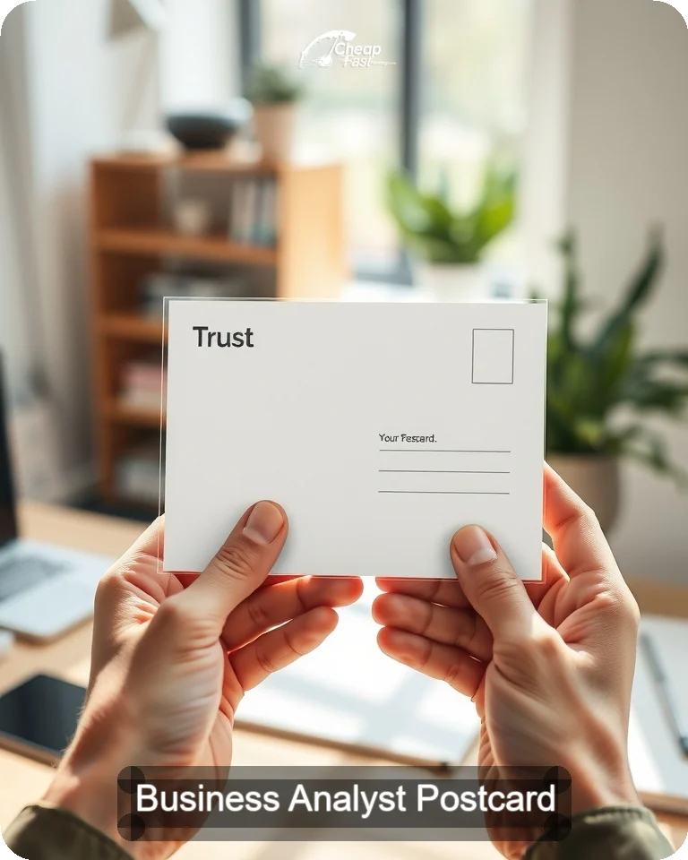 Business Analyst Postcard Sample 08 · 4.25" x 5.5" design sample