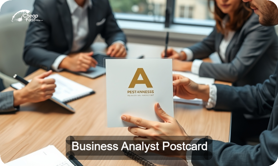 Business Analyst Postcard Sample 09 · 4" x 9" design sample