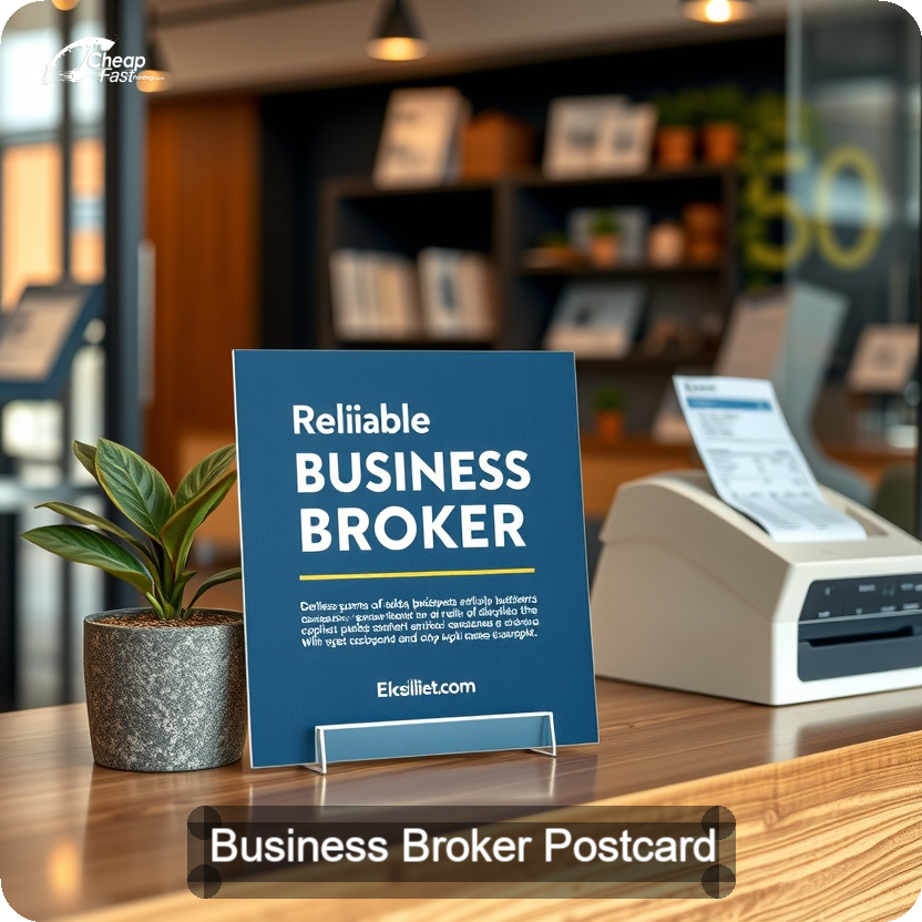 Business Broker Postcard Sample 02 · 5" x 5" design sample