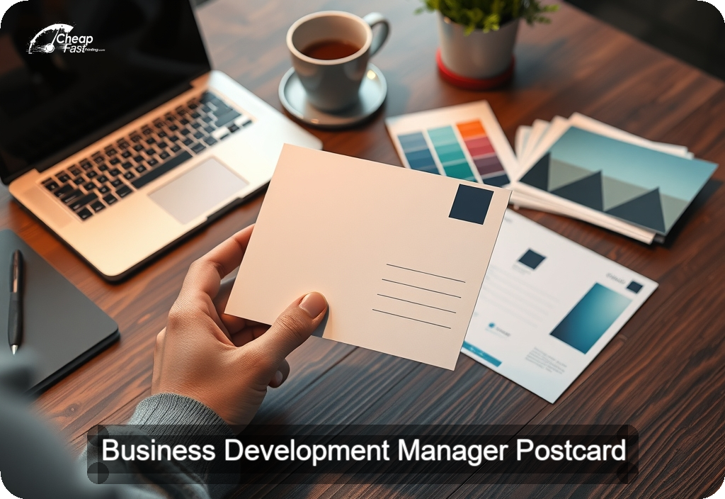 Business Development Manager Postcard Sample 02 · 4" x 6" design sample