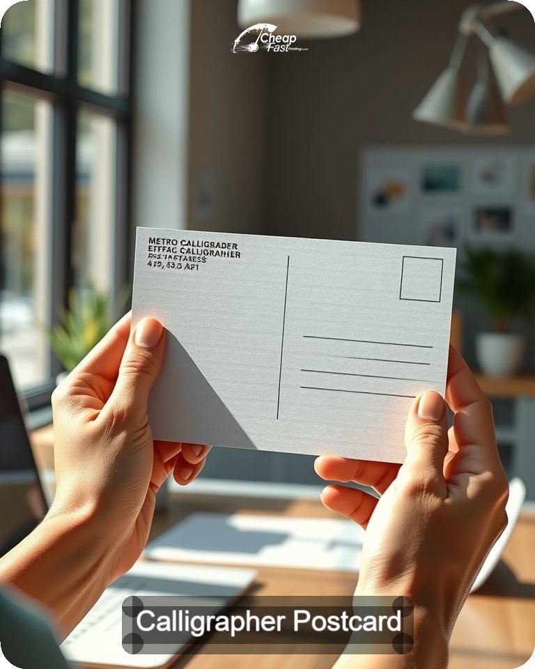 Calligrapher Postcard Sample 05 · 4.25" x 5.5" design sample