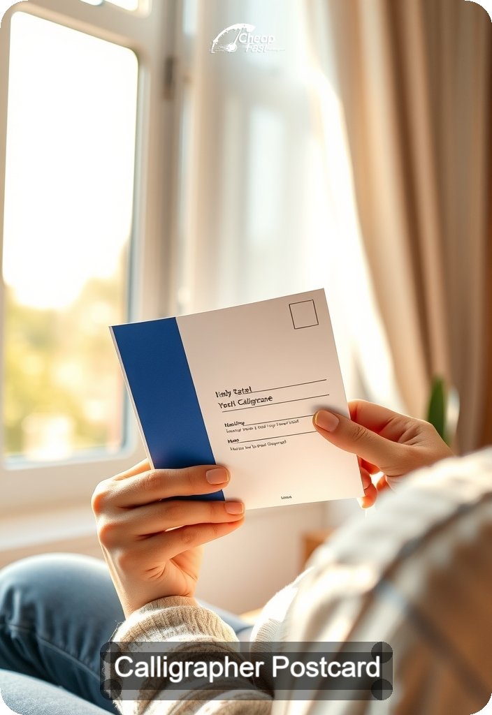 Calligrapher Postcard Sample 07 · 4.5" x 6.5" design sample