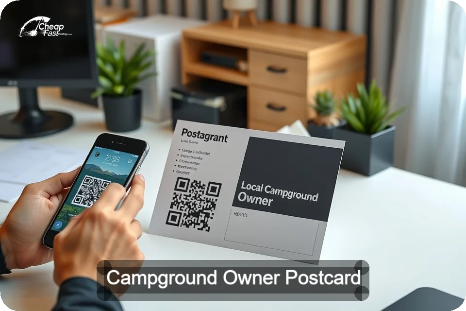 Campground Owner Postcard Sample 02 · 6" x 9" design sample