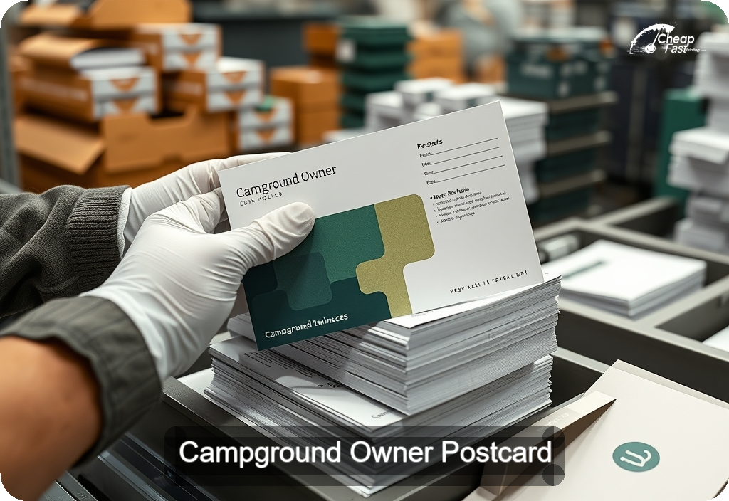Campground Owner Postcard Sample 03 · 6" x 11" design sample
