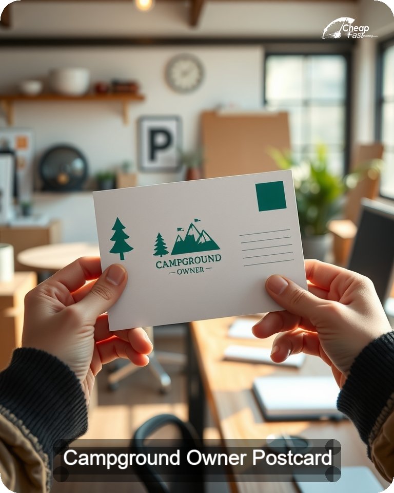Campground Owner Postcard Sample 05 · 4.25" x 5.5" design sample