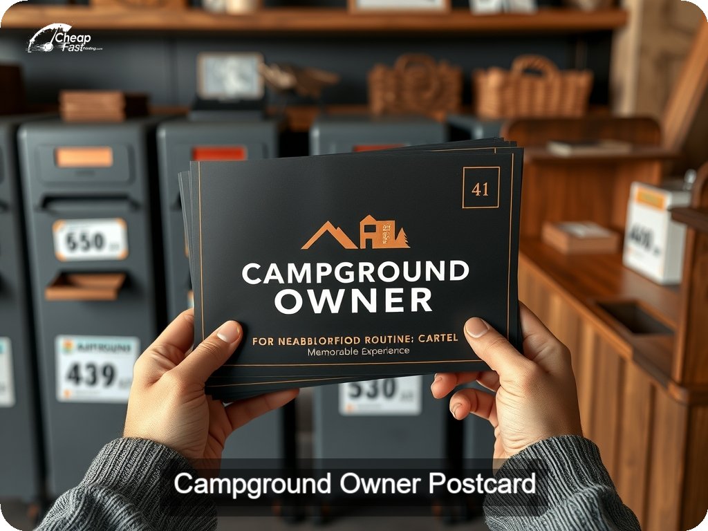 Campground Owner Postcard Sample 08 · 6.5" x 9" design sample