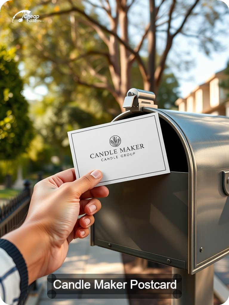 Candle Maker Postcard Sample 01 · 5" x 7" design sample