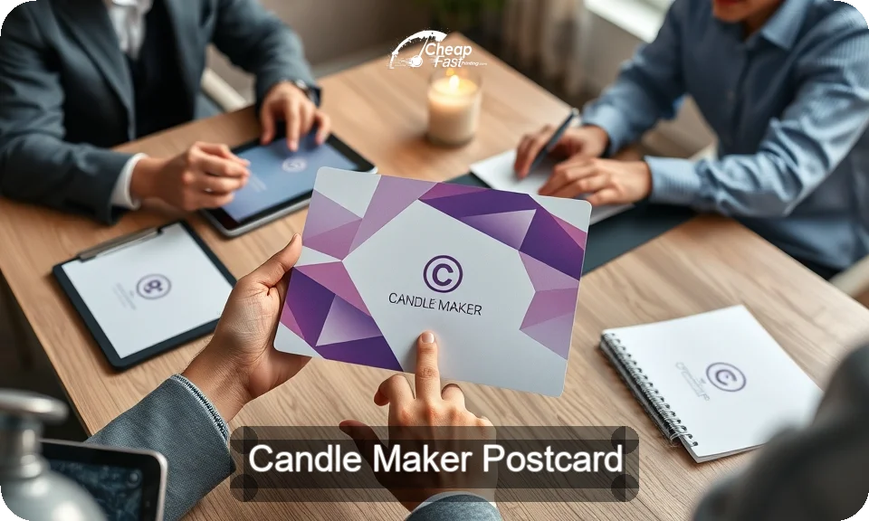 Candle Maker Postcard Sample 06 · 4" x 9" design sample