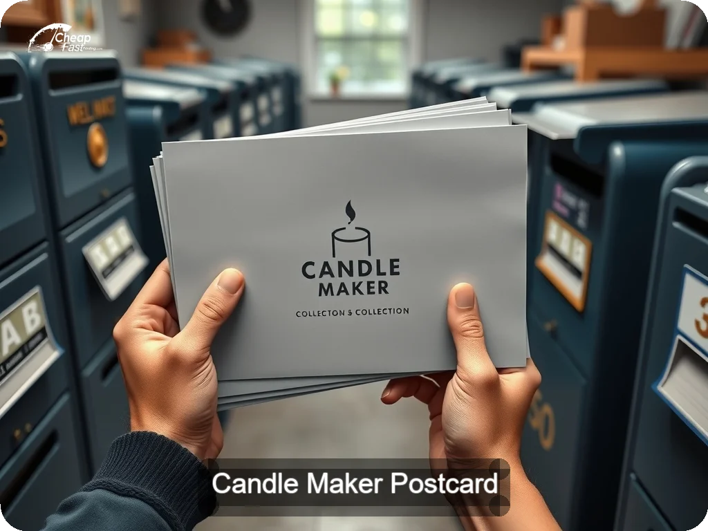 Candle Maker Postcard Sample 08 · 6.5" x 9" design sample