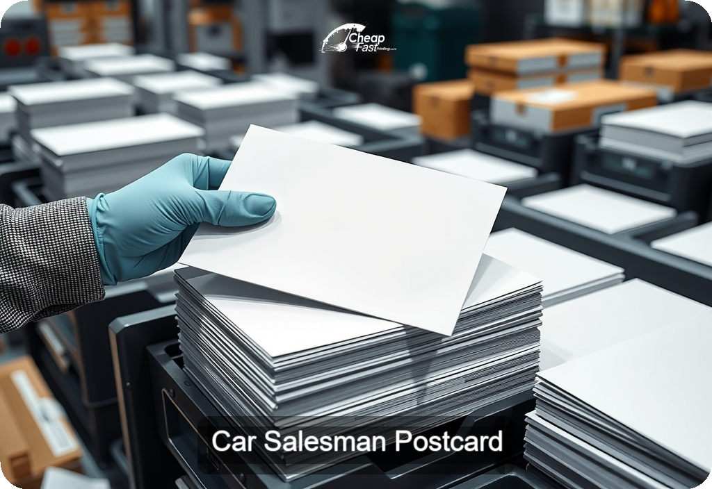 Car Salesman Postcard Sample 04 · 6" x 11" design sample