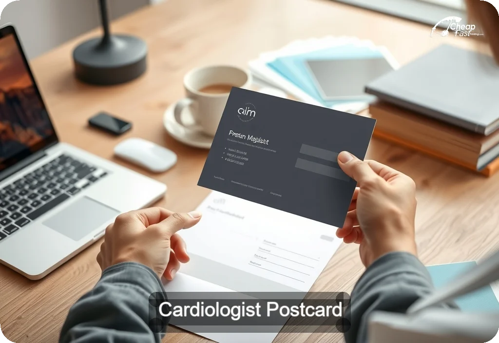 Cardiologist Postcard Sample 01 · 4" x 6" design sample