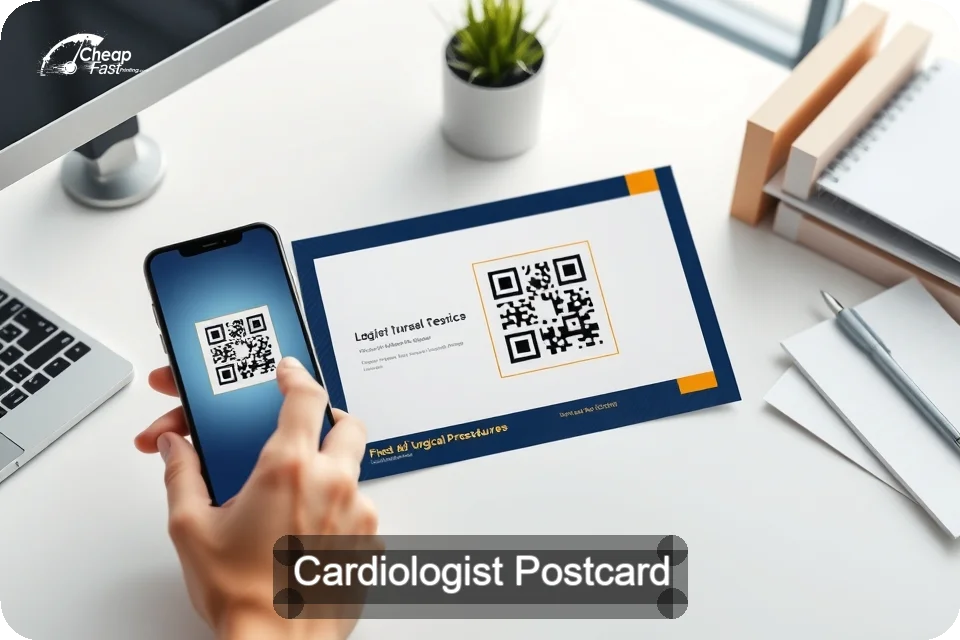 Cardiologist Postcard Sample 03 · 6" x 9" design sample
