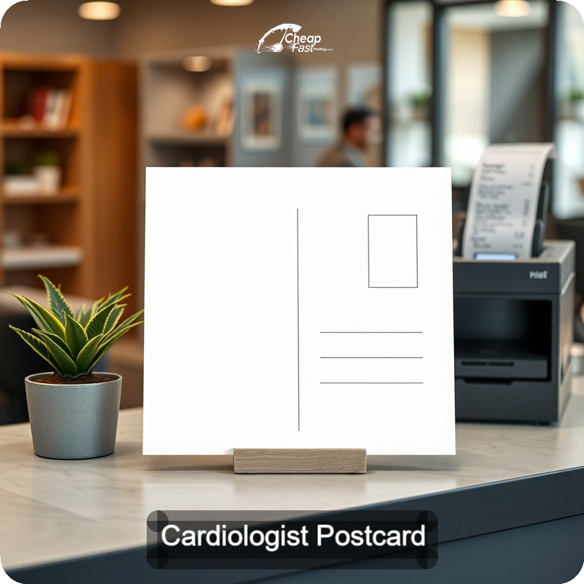 Cardiologist Postcard Sample 05 · 5" x 5" design sample