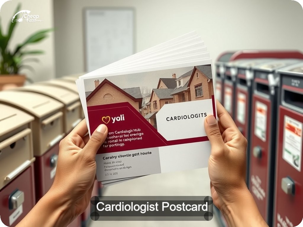 Cardiologist Postcard Sample 09 · 6.5" x 9" design sample