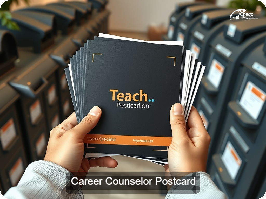 Career Counselor Postcard Sample 03 · 6.5" x 9" design sample