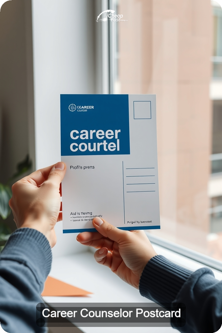 Career Counselor Postcard Sample 04 · 4.5" x 11" design sample