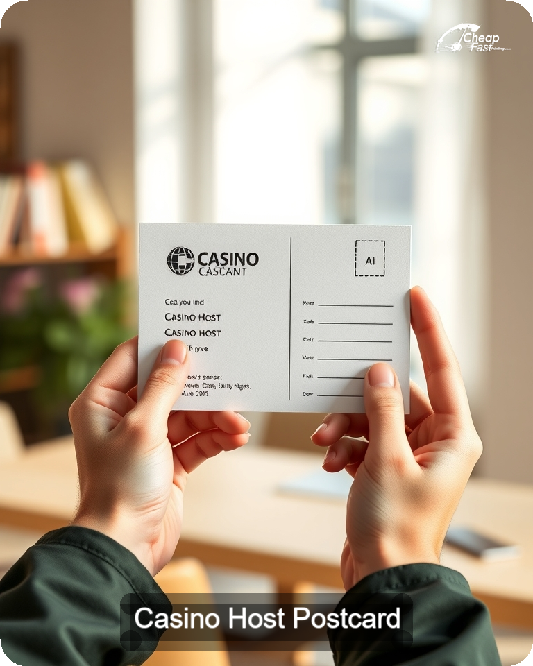 Casino Host Postcard Sample 04 · 4.25" x 5.5" design sample