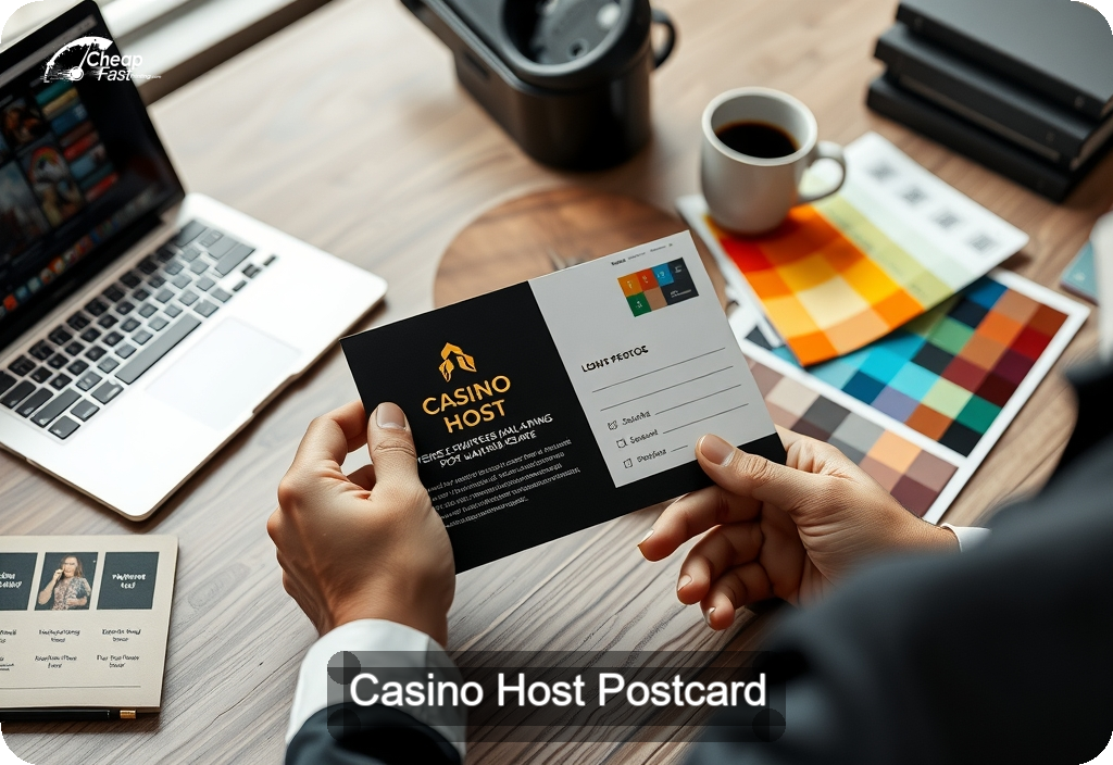 Casino Host Postcard Sample 09 · 4" x 6" design sample