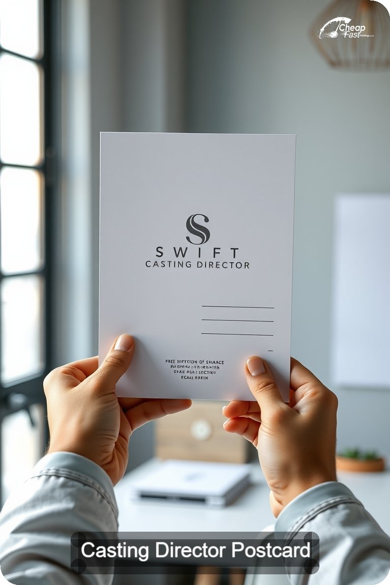Casting Director Postcard Sample 08 · 4.5" x 11" design sample