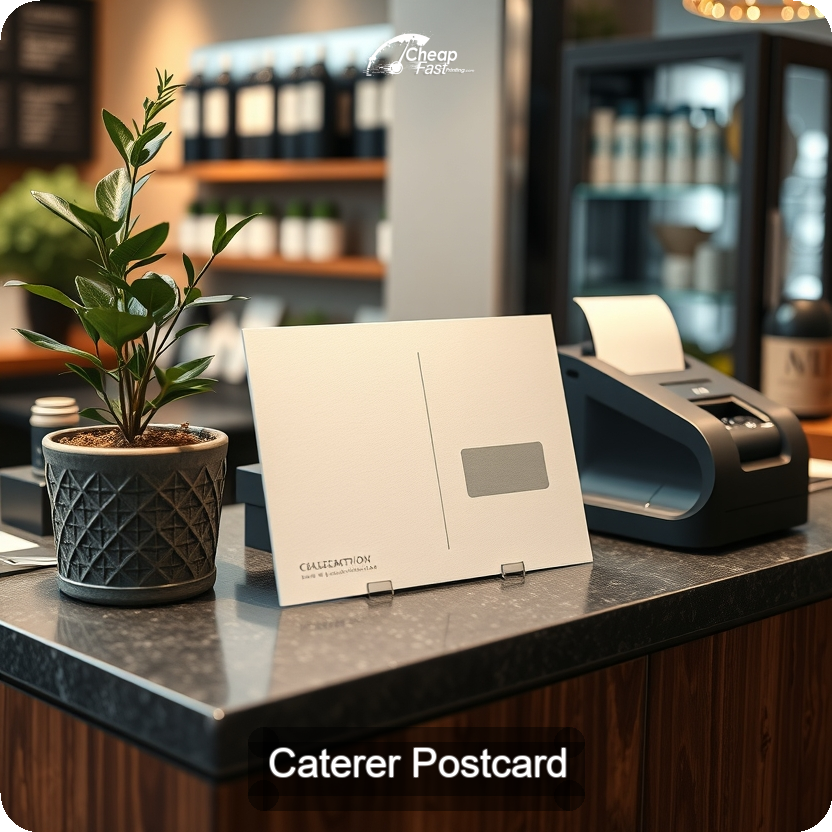 Caterer Postcard Sample 08 · 5" x 5" design sample