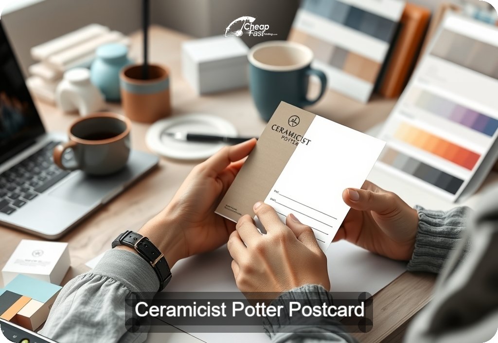 Ceramicist Potter Postcard Sample 07 · 4" x 6" design sample