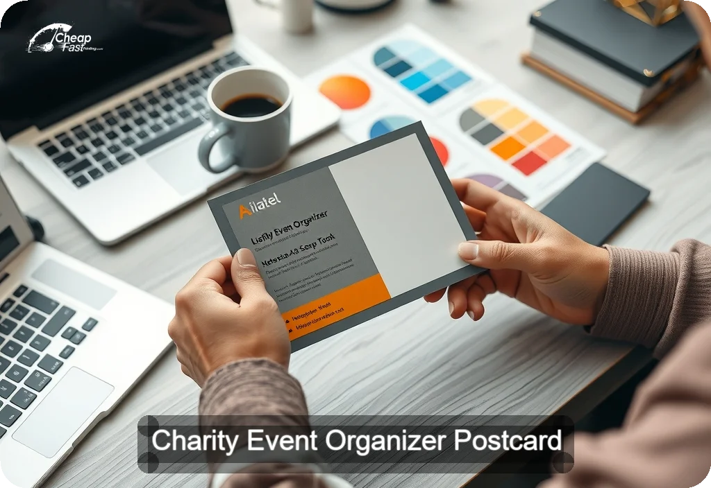 Charity Event Organizer Postcard Sample 04 · 4" x 6" design sample