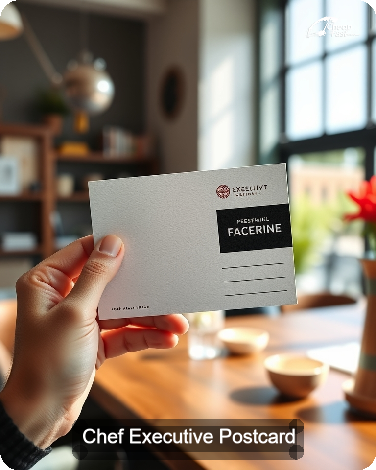 Chef Executive Postcard Sample 01 · 4.25" x 5.5" design sample