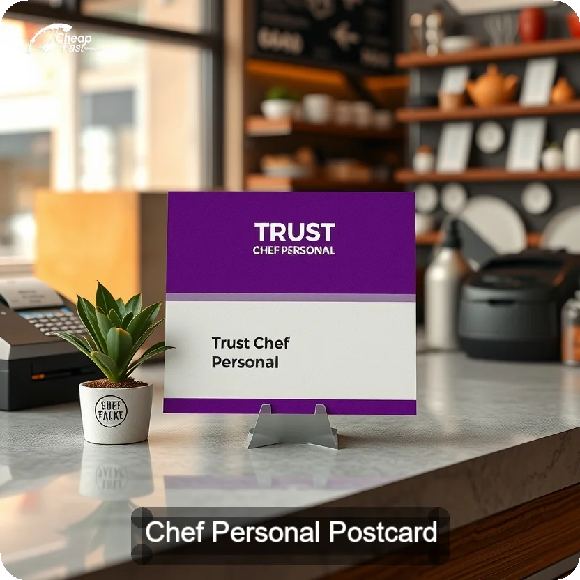 Chef Personal Postcard Sample 01 · 5" x 5" design sample