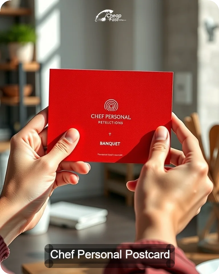 Chef Personal Postcard Sample 02 · 4.25" x 5.5" design sample