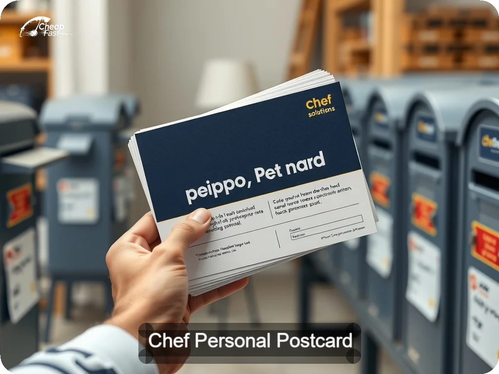 Chef Personal Postcard Sample 05 · 6.5" x 9" design sample