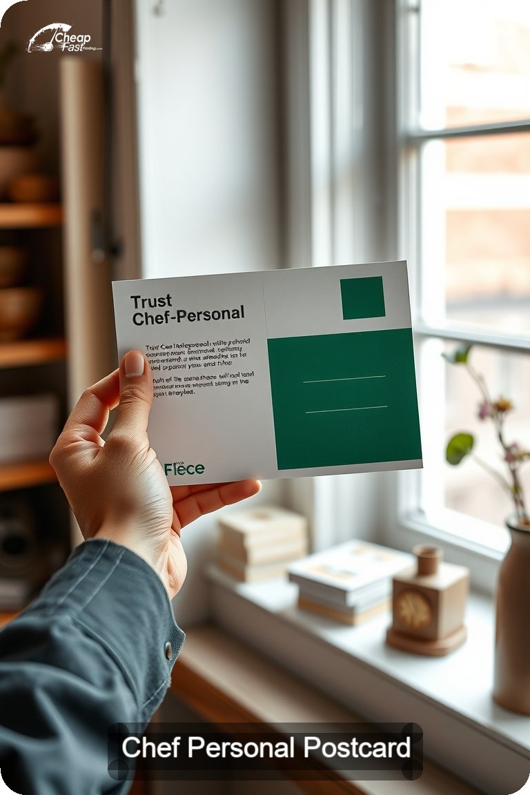 Chef Personal Postcard Sample 06 · 4.5" x 11" design sample