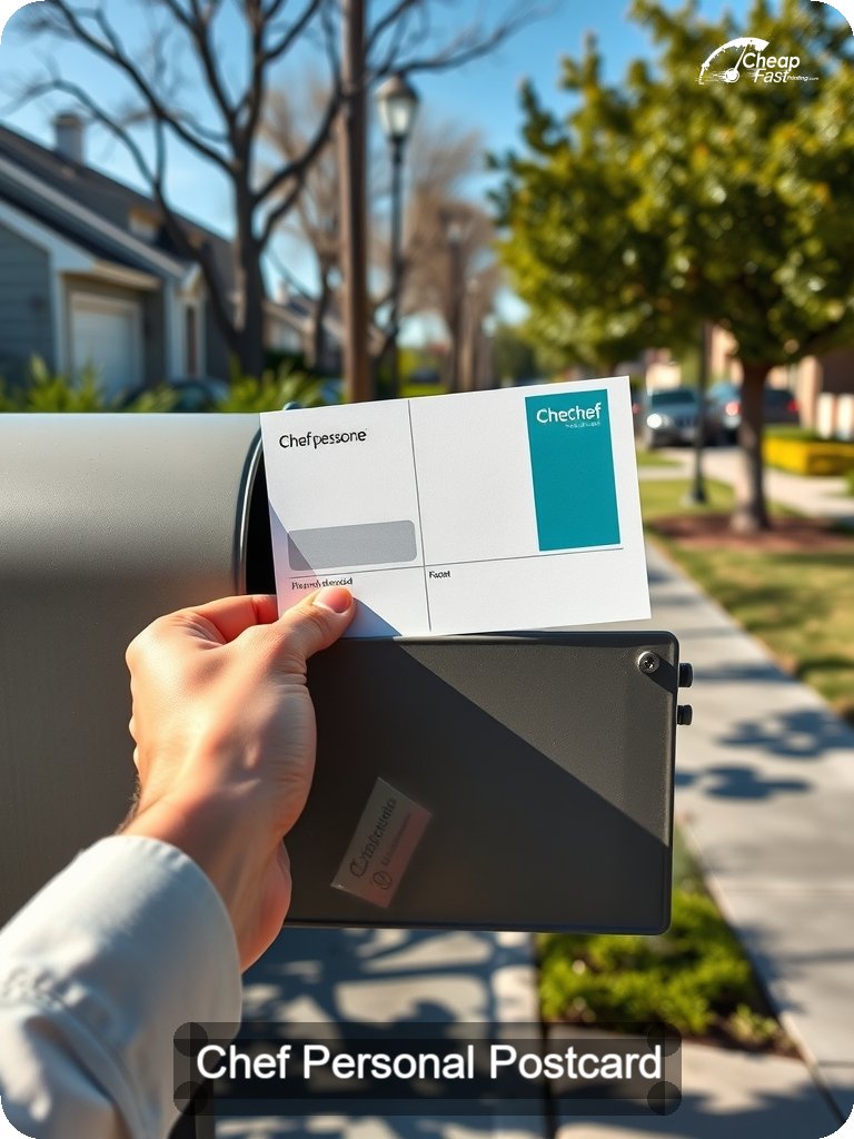 Chef Personal Postcard Sample 08 · 5" x 7" design sample